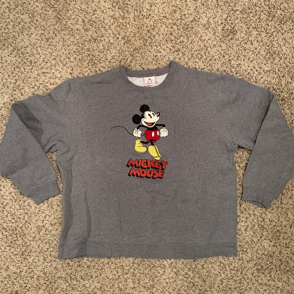 DISNEY STORE Mickey Mouse Gray Sweatshirt
